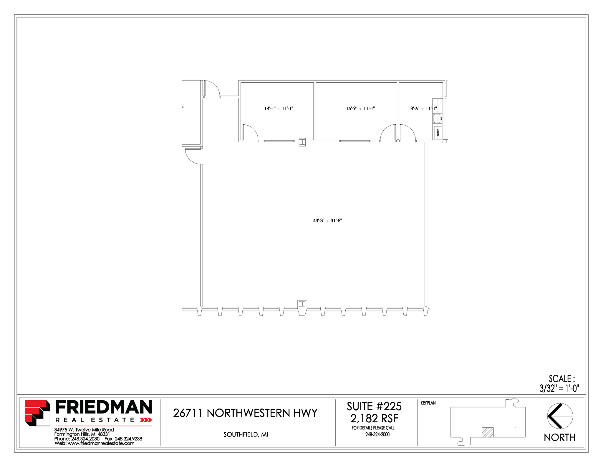 26711 Northwestern Hwy, Southfield, MI à louer Plan de site- Image 1 de 2