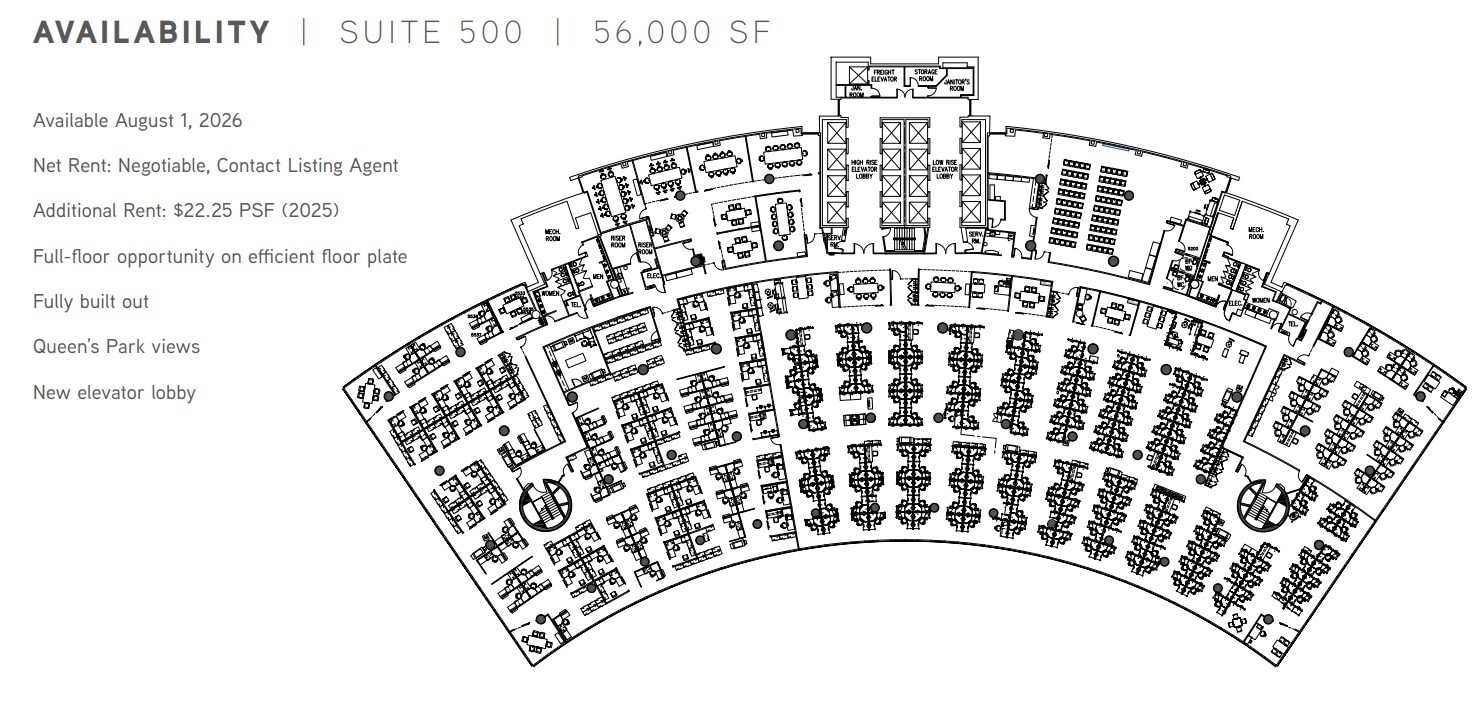 700 University Ave, Toronto, ON à louer Plan d’étage- Image 1 de 1