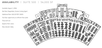 700 University Ave, Toronto, ON à louer Plan d’étage- Image 1 de 1