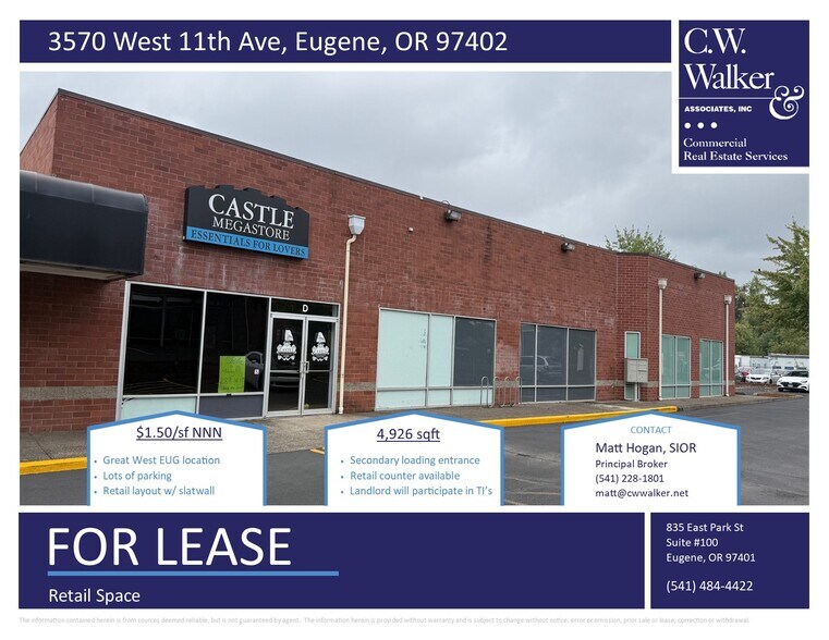 3570 W 11th Ave, Eugene, OR for lease - Building Photo - Image 1 of 5