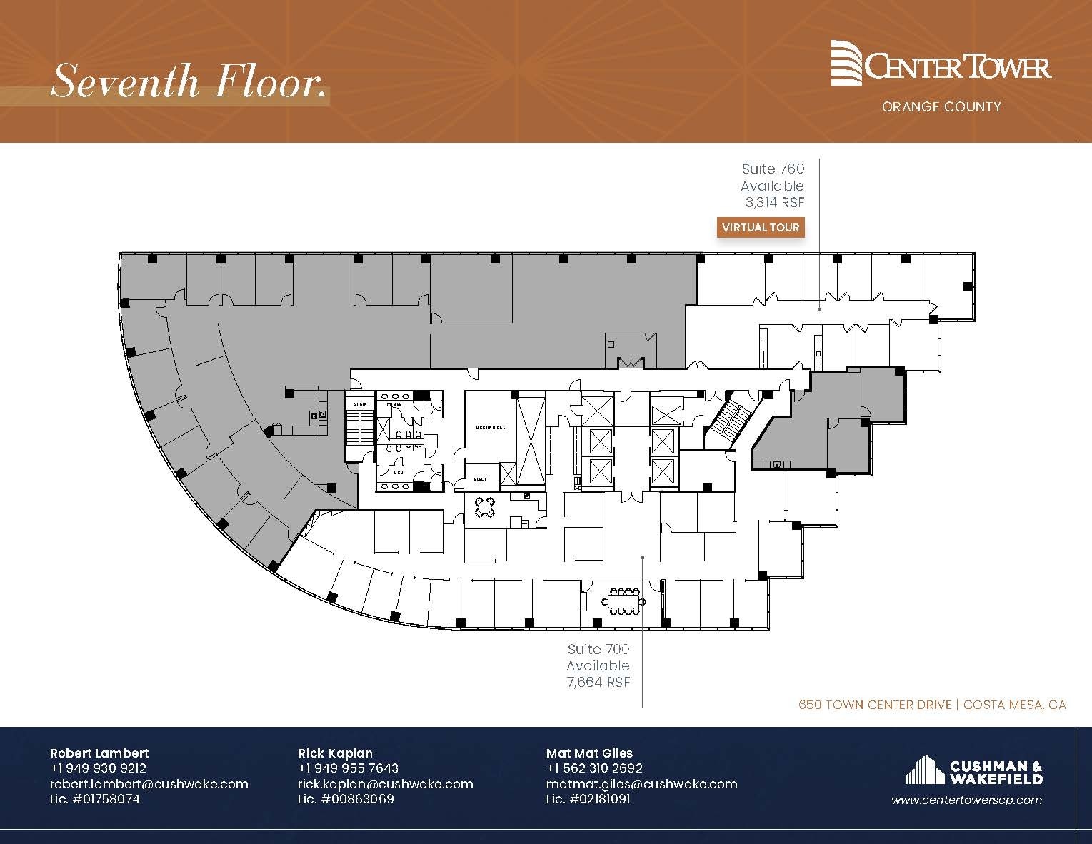600 Anton Blvd, Costa Mesa, CA à louer Plan d’étage- Image 1 de 1