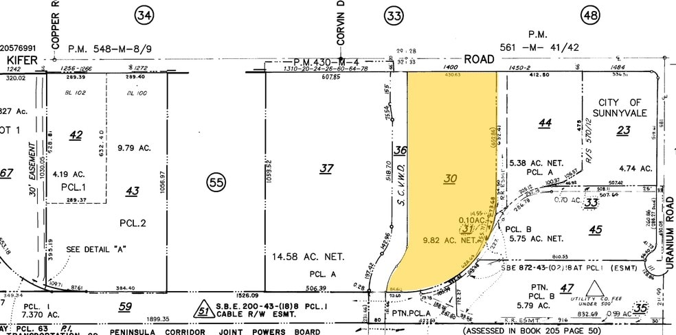 1388 Kifer Rd, Sunnyvale, CA for lease - Plat Map - Image 2 of 8
