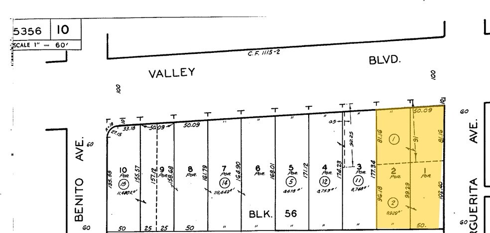 1404 W Valley Blvd, Alhambra, CA à louer - Plan cadastral - Image 2 de 5