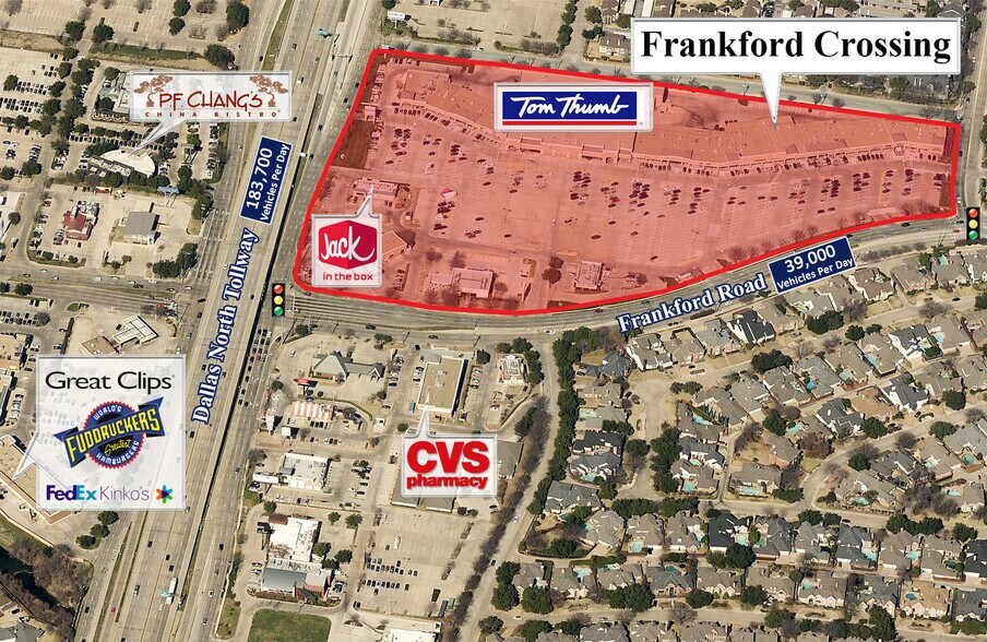 4625-4727 Frankford Rd, Dallas, TX à louer - Aérien - Image 1 de 2