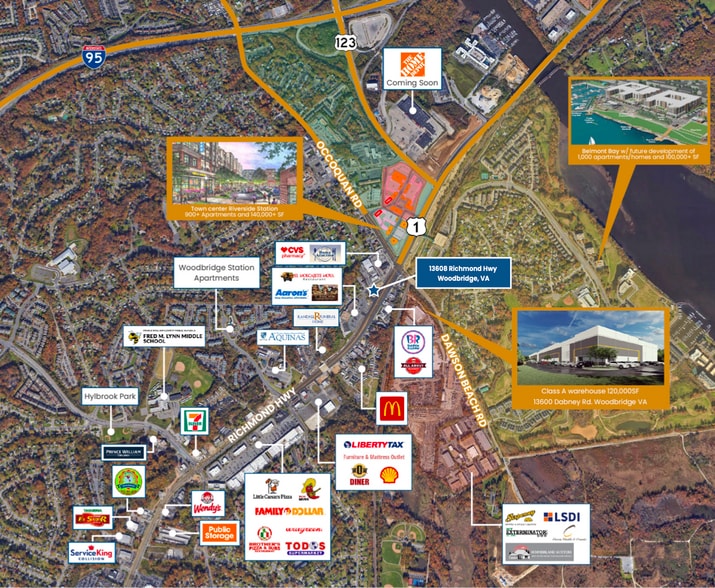 13608 Richmond Hwy, Woodbridge, VA for lease - Building Photo - Image 2 of 3