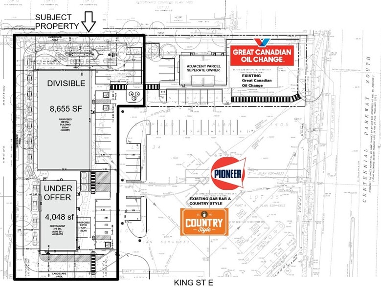 118 King St E, Stoney Creek, ON à louer - Plan de site - Image 1 de 2