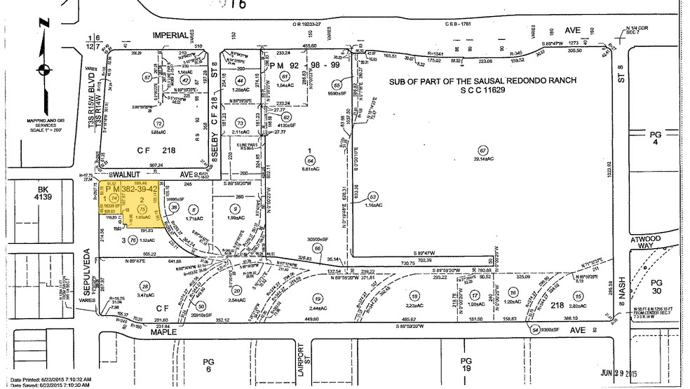 898 N Pacific Coast Hwy, El Segundo, CA à vendre - Plan cadastral - Image 1 de 1