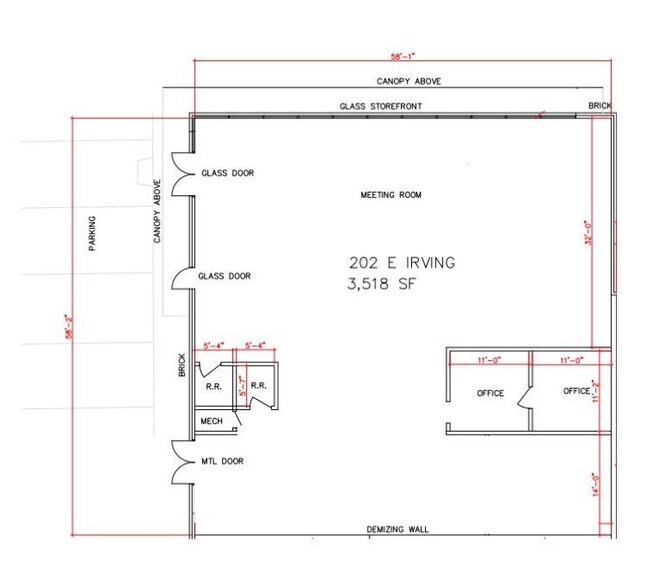 202 E Irving Blvd, Irving, TX à vendre - Plan d’étage - Image 2 de 6