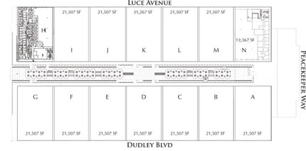 5008-5050 Luce Ave, Mcclellan, CA à louer Plan d’étage- Image 1 de 1