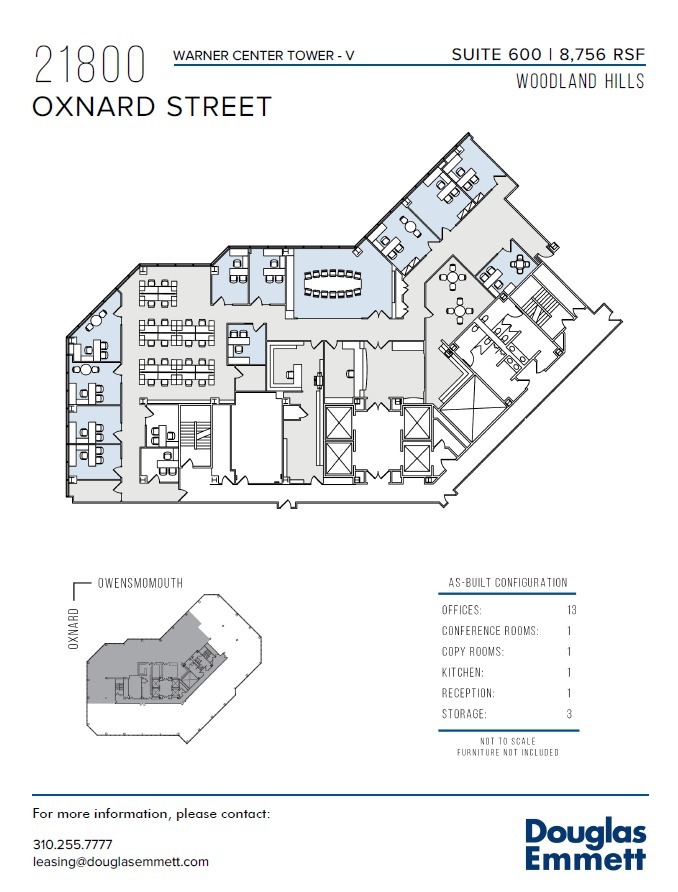 21800 Oxnard St, Woodland Hills, CA à louer Plan d’étage- Image 1 de 1