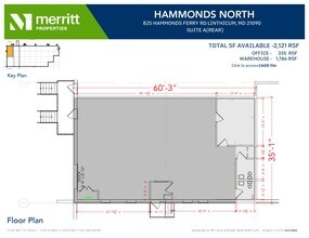 823 Hammonds Ferry Rd, Linthicum, MD à louer Plan d’étage- Image 1 de 1