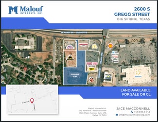 Plus de détails pour 2600 S Gregg St, Big Spring, TX - Terrain à vendre