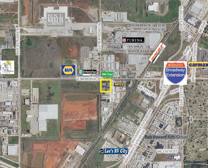 510 E Memorial Rd, Oklahoma City, OK for lease - Aerial - Image 2 of 11