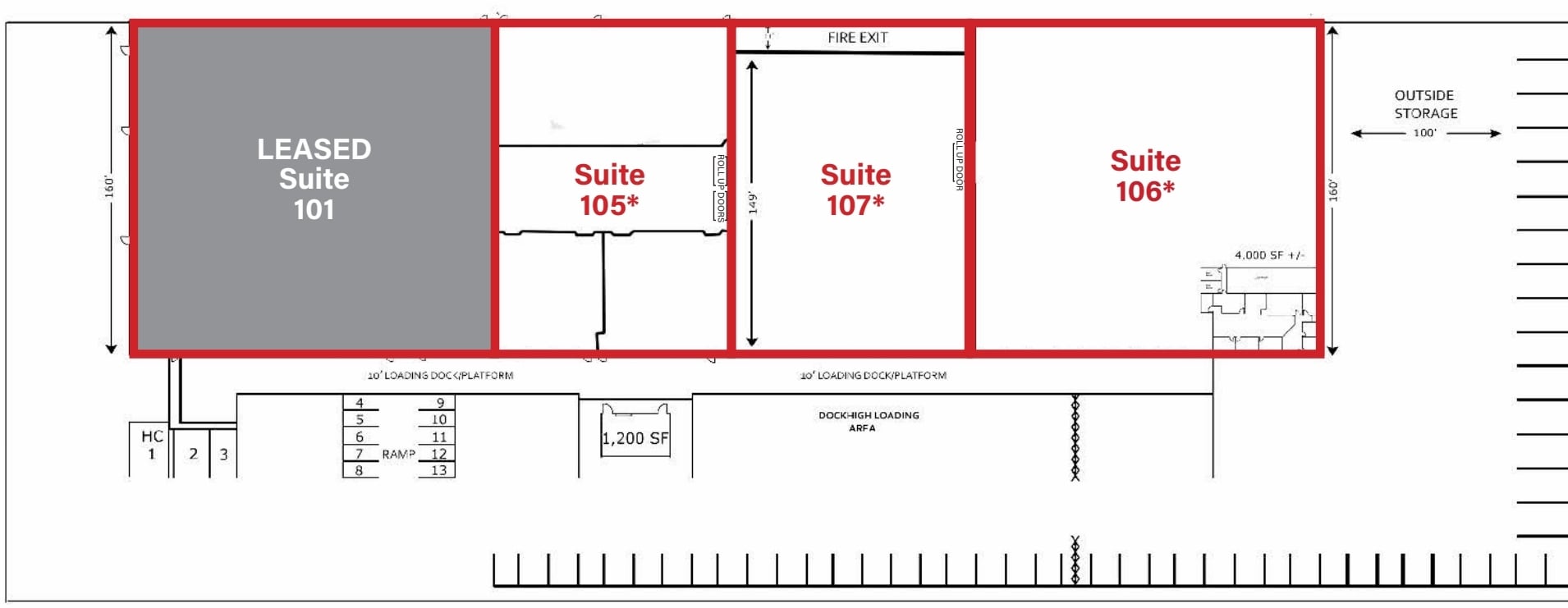 5555 N 51st Ave, Glendale, AZ à louer Plan d’étage- Image 1 de 1