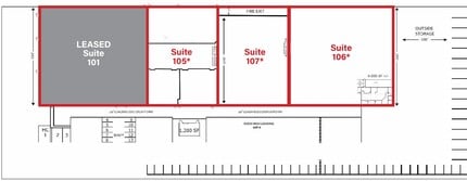 5555 N 51st Ave, Glendale, AZ à louer Plan d’étage- Image 1 de 1