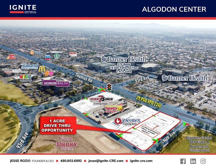 Loop 101 & W Thomas Rd, Phoenix, AZ à vendre - Aérien - Image 1 de 5