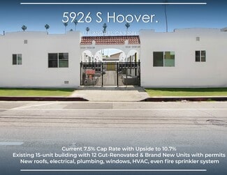 Plus de détails pour 5926 S Hoover St, Los Angeles, CA - Multi-résidentiel à vendre