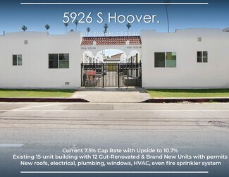 Plus de détails pour 5926 S Hoover St, Los Angeles, CA - Multi-résidentiel à vendre