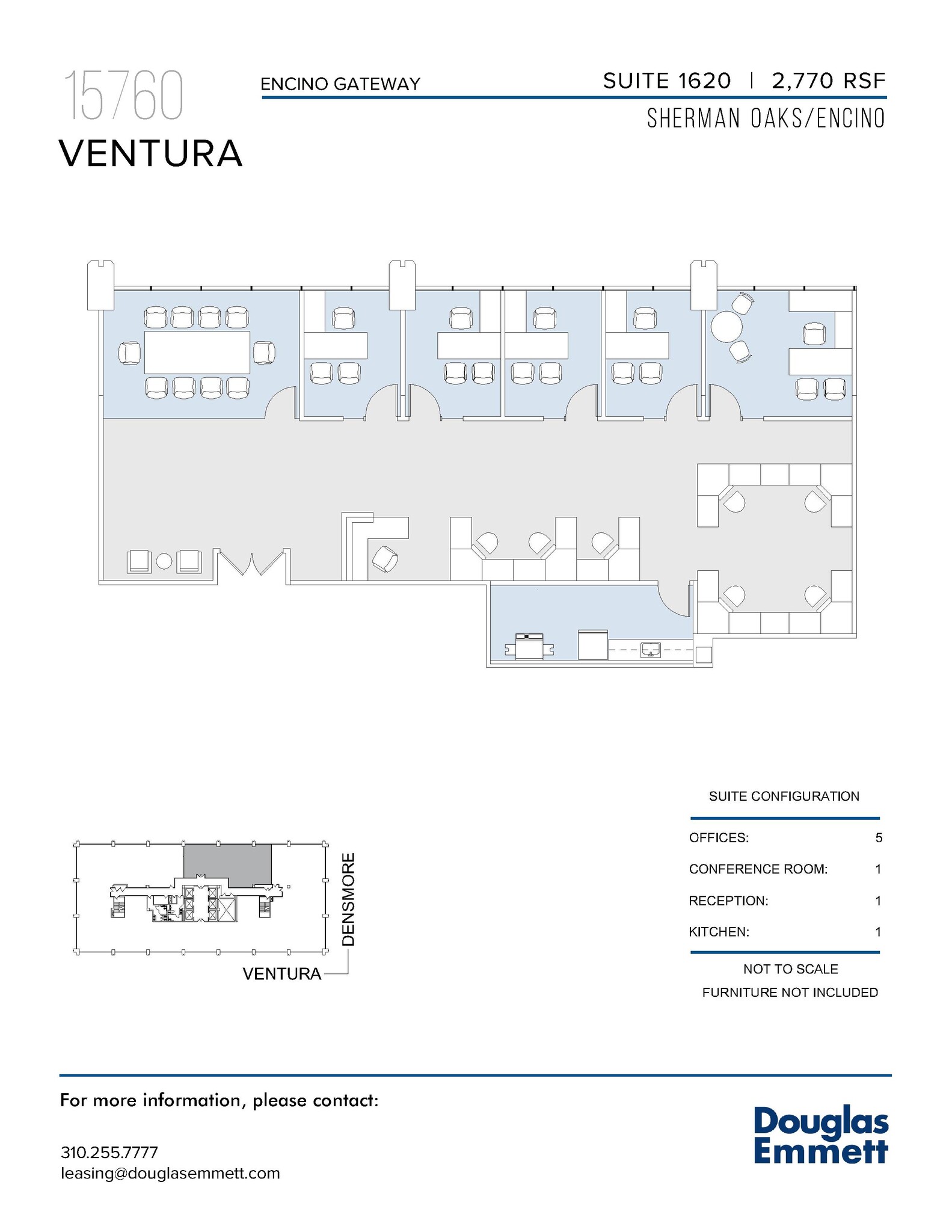 15760 Ventura Blvd, Encino, CA à louer Plan d’étage- Image 1 de 1