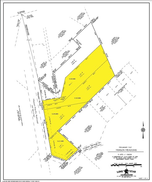 3.912 Acres Meador Road, Conroe, TX for sale - Plat Map - Image 2 of 2