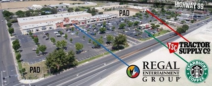 2301-2363 W Main St, Turlock, CA - AERIAL  map view - Image1