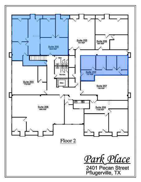 2401 Pecan St, Pflugerville, TX à louer - Plan d  tage - Image 2 de 4