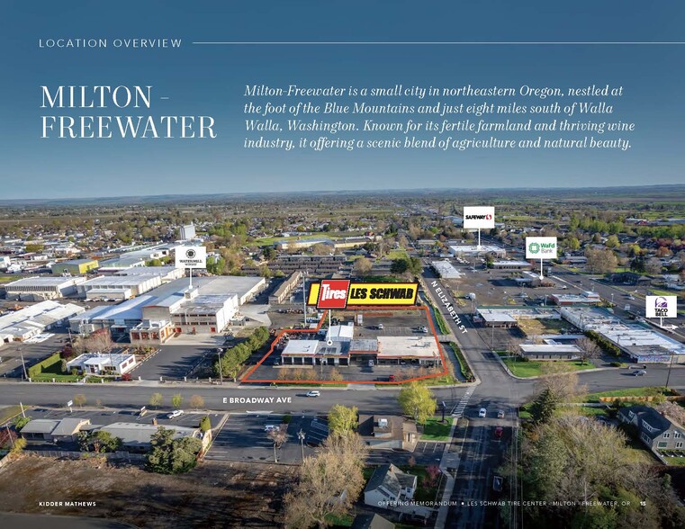 609 E Broadway Ave, Milton-Freewater, OR for sale - Aerial - Image 3 of 6