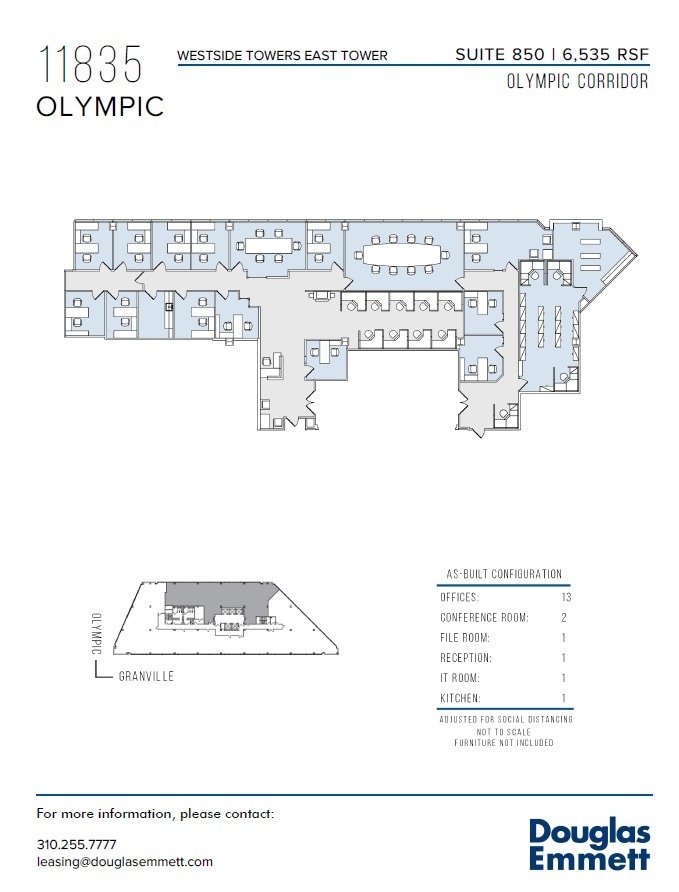 11845 W Olympic Blvd, Los Angeles, CA à louer Plan d’étage- Image 1 de 1