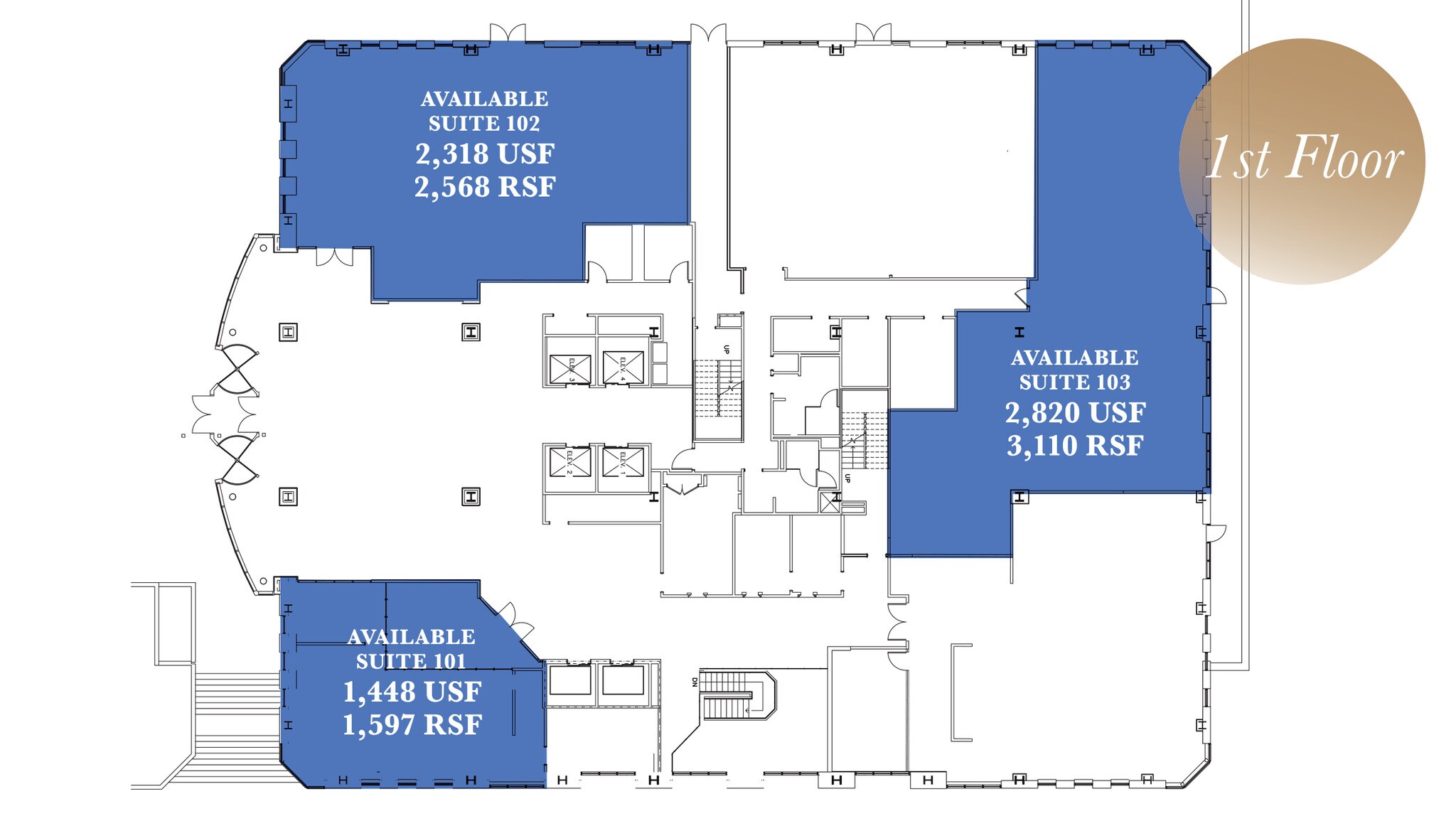600 N King St, Wilmington, DE à louer Plan d’étage- Image 1 de 1