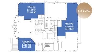 600 N King St, Wilmington, DE à louer Plan d’étage- Image 1 de 1