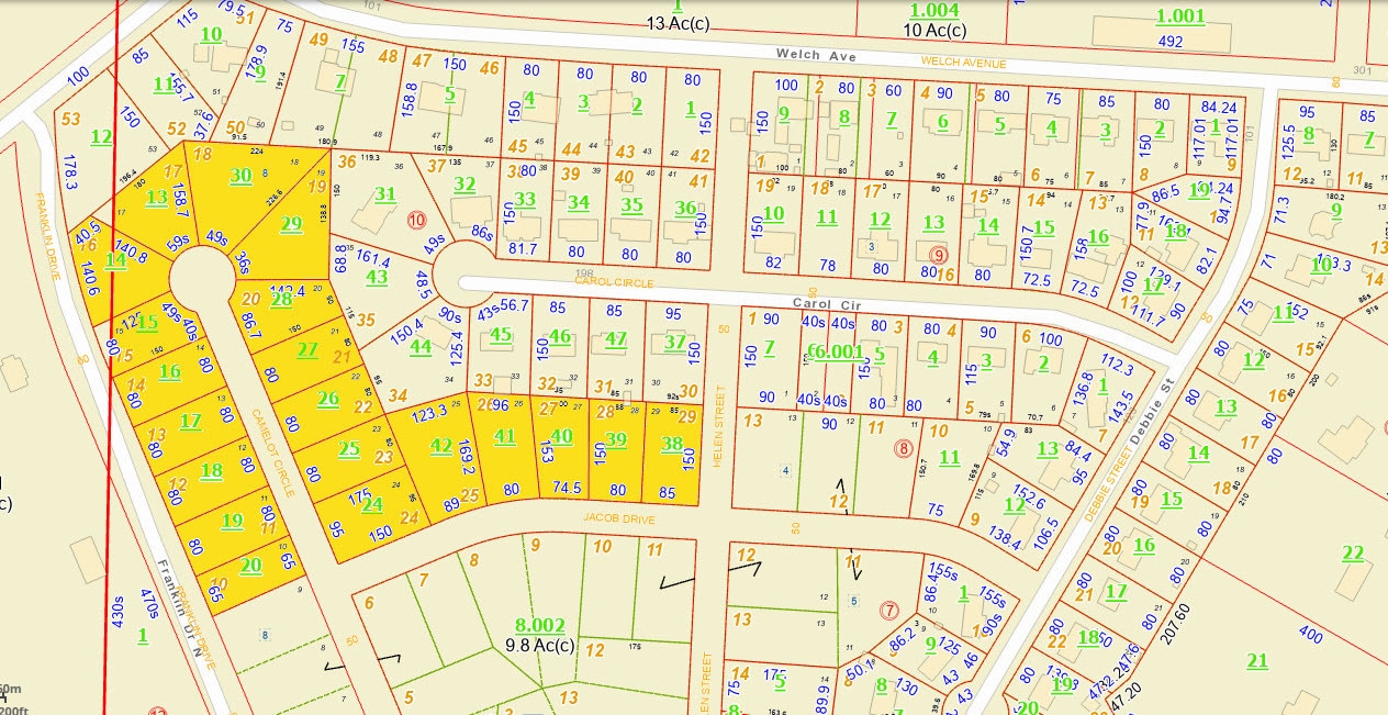 Camelot Circle, Talladega, AL for sale Plat Map- Image 1 of 5