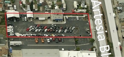 9626 Artesia Blvd, Bellflower, CA - Aerial  map view