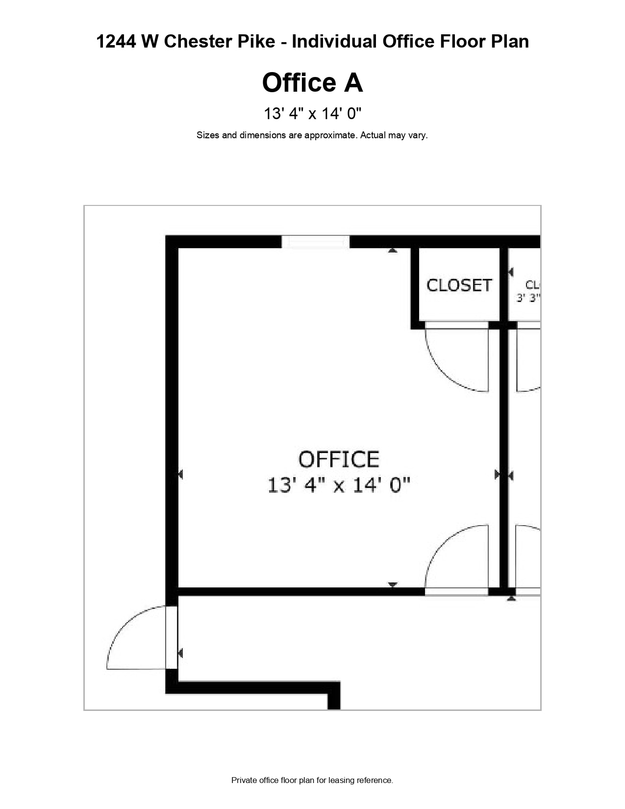 1244 West Chester Pike, West Chester, PA for lease Floor Plan- Image 1 of 9