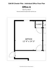 1244 West Chester Pike, West Chester, PA for lease Floor Plan- Image 1 of 9