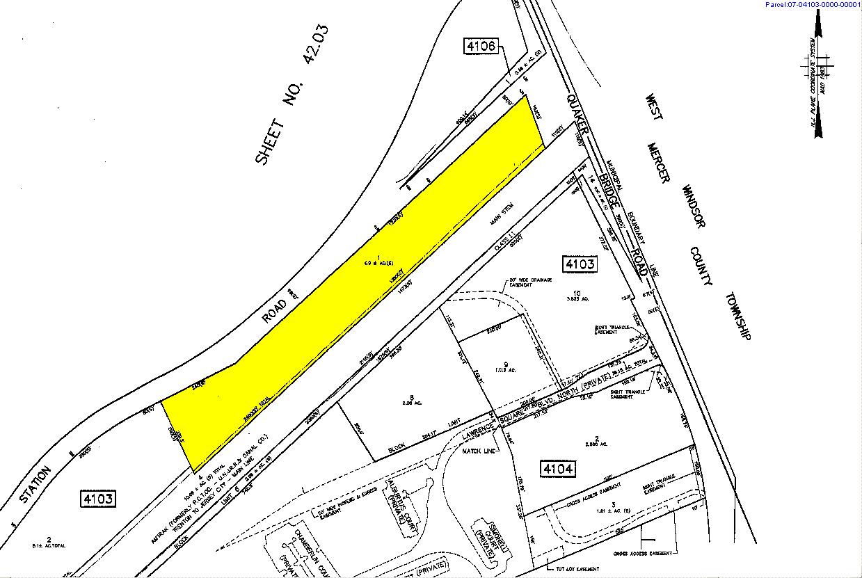 Lawrence Station Rd, Lawrenceville, NJ à vendre Plan cadastral- Image 1 de 2