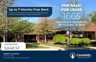 Plus de détails pour 1665 Valley Center Pky, Bethlehem, PA - Bureau à vendre