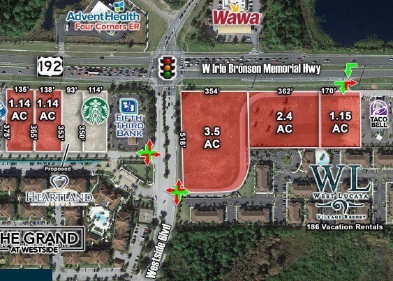 004 W Irlo Bronson Memorial Hwy, Kissimmee, FL à louer - Plan de site - Image 2 de 8