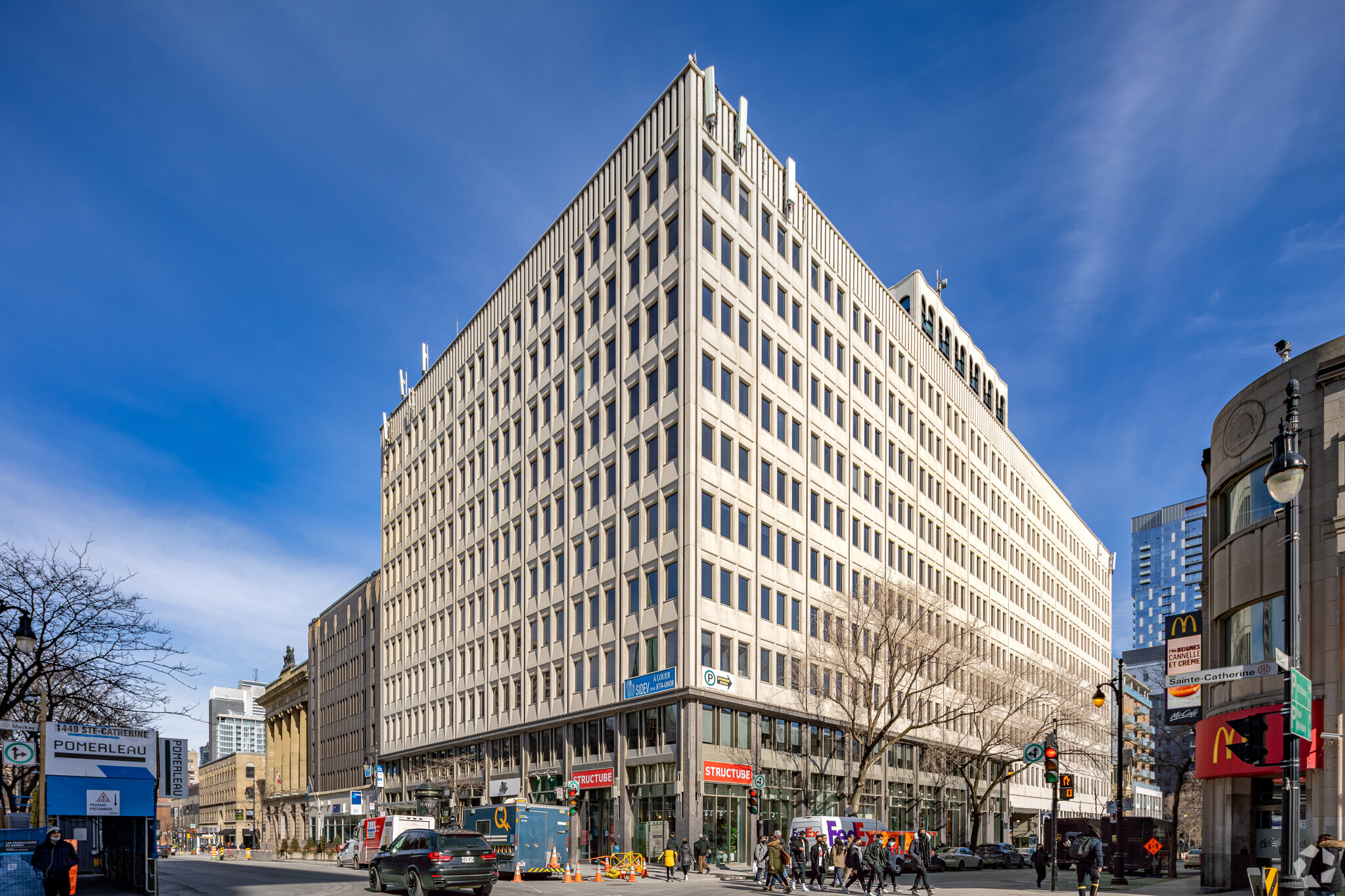 1438-1450 Rue Sainte-Catherine O, Montréal, QC à louer Photo du bâtiment- Image 1 de 4