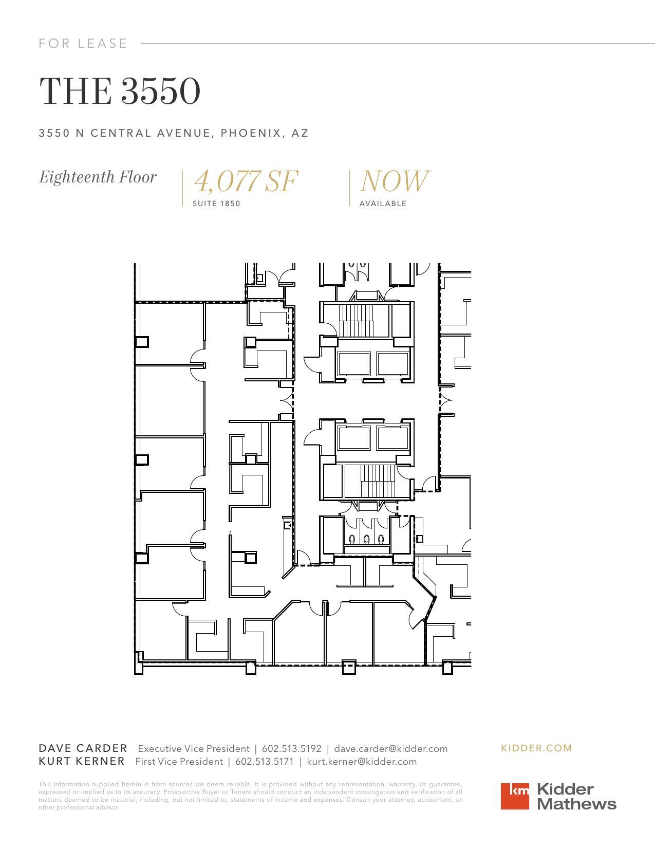 3550 N Central Ave, Phoenix, AZ à louer Plan d’étage- Image 1 de 2