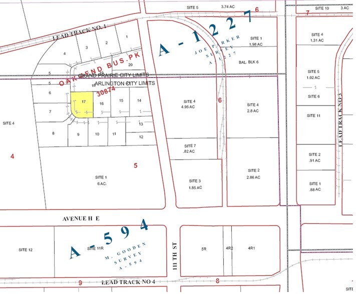 1006 Oakmead Dr, Arlington, TX à louer - Plan cadastral - Image 2 de 2