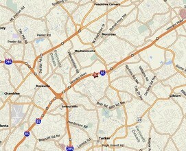 6440-6458 Dawson Blvd, Norcross, GA - AERIAL  map view