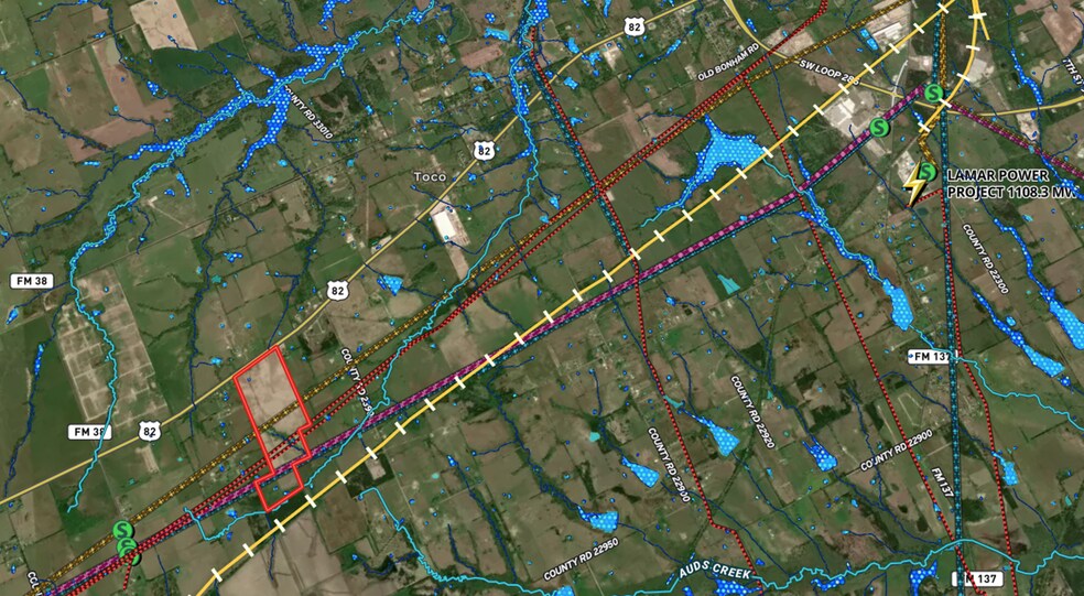 210 Acres on Hwy 82, Brookston, TX à vendre - Aérien - Image 3 de 8