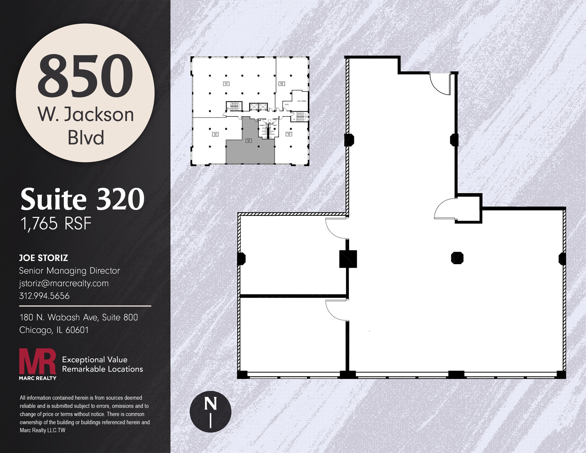850 W Jackson Blvd, Chicago, IL for lease Floor Plan- Image 1 of 6