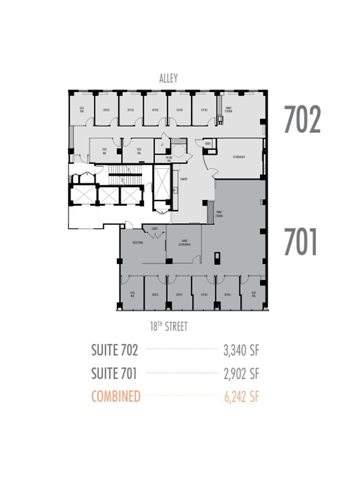 1015 18th St NW, Washington, DC à louer Plan d’étage- Image 1 de 1