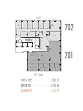 1015 18th St NW, Washington, DC à louer Plan d’étage- Image 1 de 1