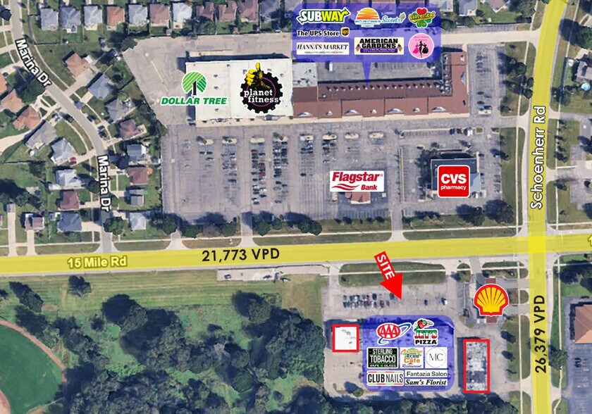 13400-13480 E 15 Mile Rd, Sterling Heights, MI à louer - Aérien - Image 3 de 4