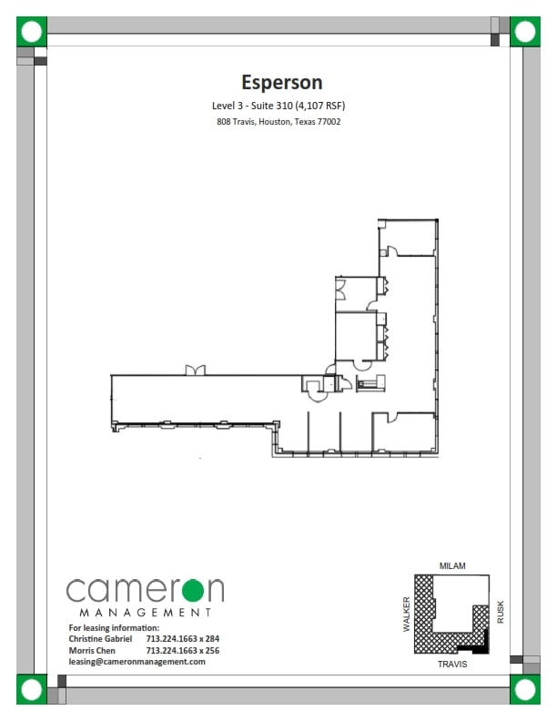 808 Travis St, Houston, TX à louer Plan d’étage- Image 1 de 1