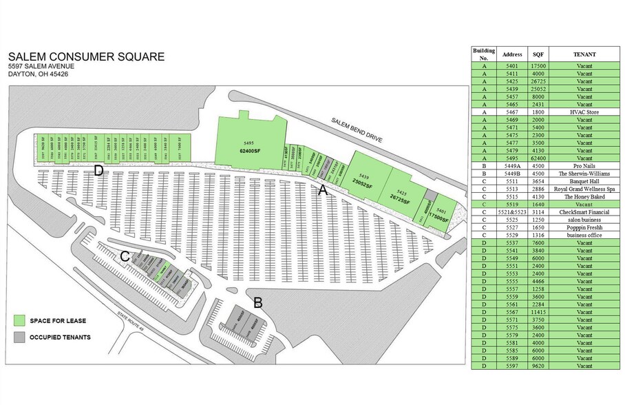 5537-5597 Salem Ave, Dayton, OH à louer - Photo du bâtiment - Image 3 de 18