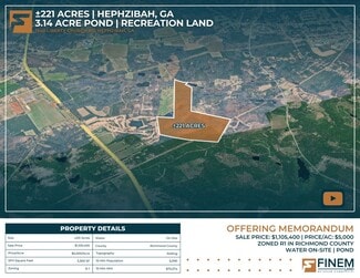 Plus de détails pour 1940 Liberty Church Rd, Hephzibah, GA - Terrain à vendre