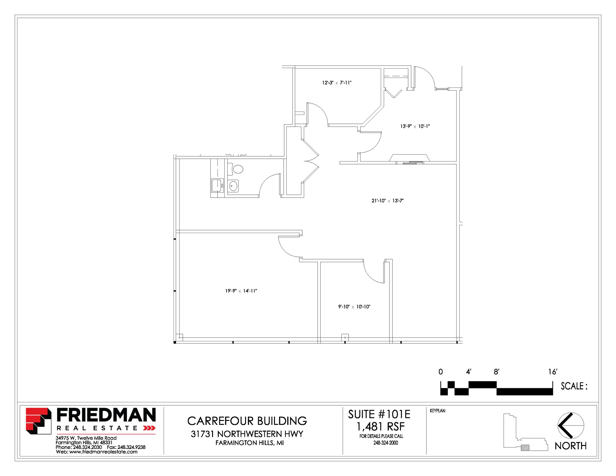 31731 Northwestern Hwy, Farmington Hills, MI à louer Plan d’étage- Image 1 de 2